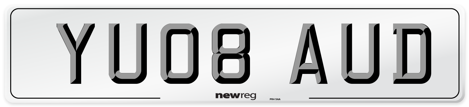 YU08 AUD Number Plate from New Reg